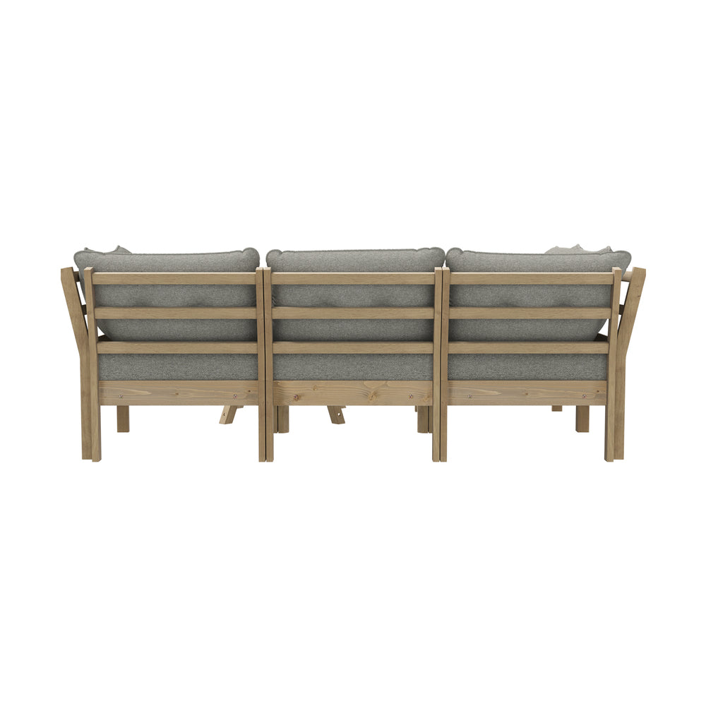 Outdoor Sofa Set 4 Seater Lounge 1 Coffee Table Beige