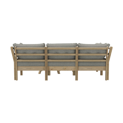 Outdoor Sofa Set 4 Seater Lounge 1 Coffee Table Beige