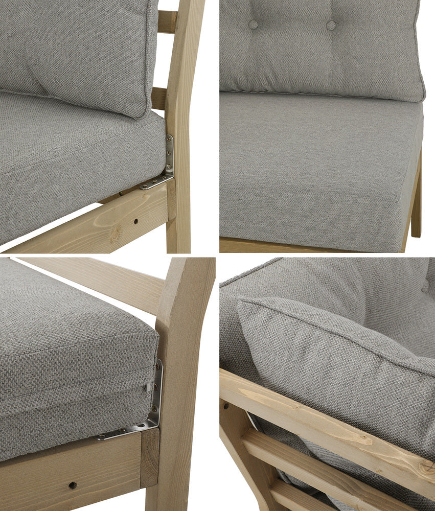 Outdoor Sofa Set 4 Seater Lounge 1 Coffee Table Beige