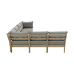 7-Seater Outdoor Sofa Set with Coffee Table Beige Patio Lounge Furniture