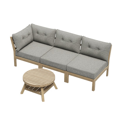 Natural sofa 35x52x52cm, side view