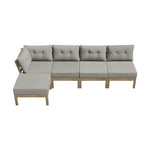 Outdoor Sofa Set 4 Seater Lounge 1 Coffee Table Beige