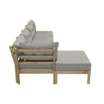 Outdoor Sofa Set 4 Seater Lounge 1 Coffee Table Beige