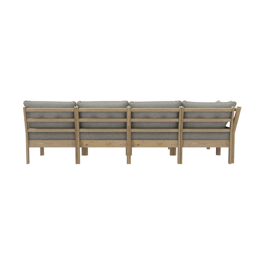 Outdoor Sofa Set 4 Seater Lounge 1 Coffee Table Beige