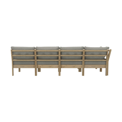 Outdoor Sofa Set 4 Seater Lounge 1 Coffee Table Beige
