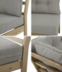 Outdoor Sofa Set 4 Seater Lounge 1 Coffee Table Beige