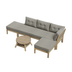 Outdoor Lounge Sofa Set 7 Piece Garden Furniture Grey