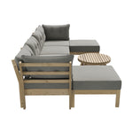6 Piece Outdoor Lounge Sofa Set Garden Furniture Grey