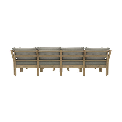 6 Piece Outdoor Lounge Sofa Set Garden Furniture Grey