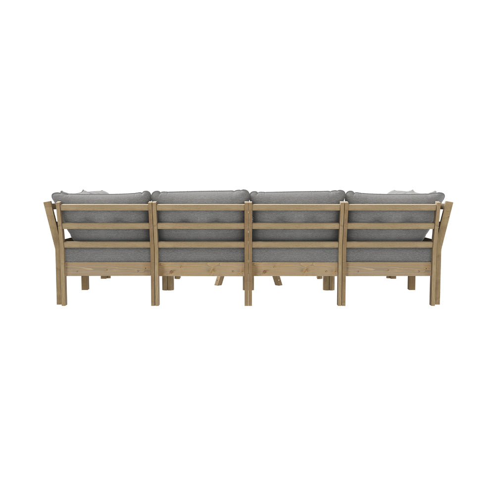 8PCS & 9PC Outdoor Sofa Set Lounge Setting Table Chair - Grey