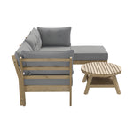 Outdoor Lounge Sofa Set 7 Piece Grey Rattan Garden Furniture for Patio
