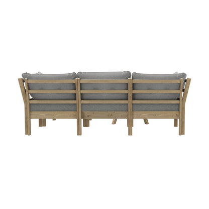 Outdoor Lounge Sofa Set 7 & 5 Piece Grey Rattan Garden Furniture for Patio