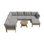 8PCS & 9PC Outdoor Sofa Set Lounge Setting Table Chair - Grey