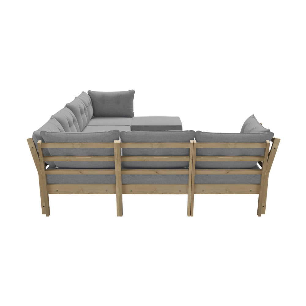 8PCS & 9PC Outdoor Sofa Set Lounge Setting Table Chair - Grey