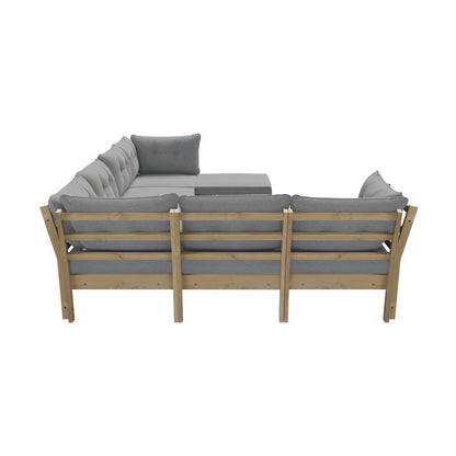 8PCS & 9PC Outdoor Sofa Set Lounge Setting Table Chair - Grey
