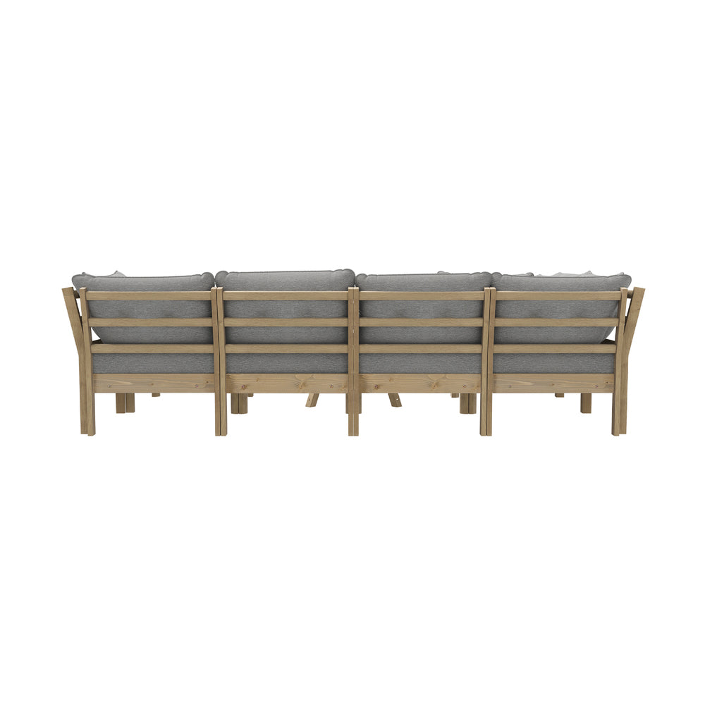 8PCS & 9PC Outdoor Sofa Set Lounge Setting Table Chair - Grey