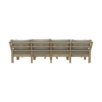 7 Piece Outdoor Sofa Set 6-Seater Lounge Setting Grey