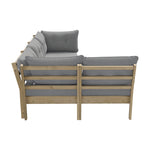 Outdoor Sofa Set 4 Seater Lounge Setting Patio Furniture - Grey & Green