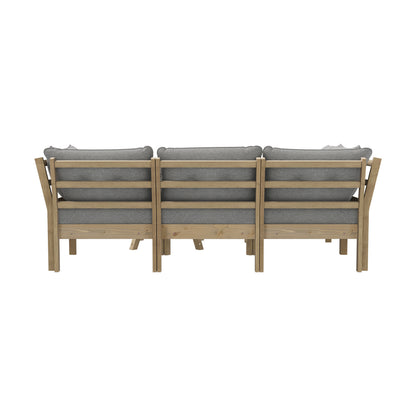 Outdoor Sofa Set 4 Seater Lounge Setting Patio Furniture - Grey & Green