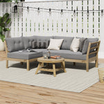 Outdoor Sofa Set 4 Seater Lounge Setting Patio Furniture - Grey & Green