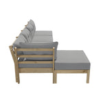 Outdoor Sofa Set 4 Seater Lounge Setting Patio Furniture - Grey & Green