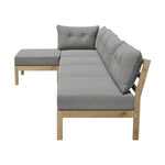 Outdoor Sofa Set 4 Seater Lounge Setting Patio Furniture - Grey & Green