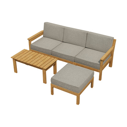 5PCS Outdoor Furniture Sofa Set Lounge Setting Patio Garden Rattan Chairs