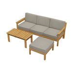 5PCS Outdoor Furniture Sofa Set Lounge Setting Patio Garden Rattan Chairs