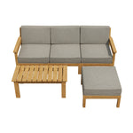 5PCS Outdoor Furniture Sofa Set Lounge Setting Patio Garden Rattan Chairs