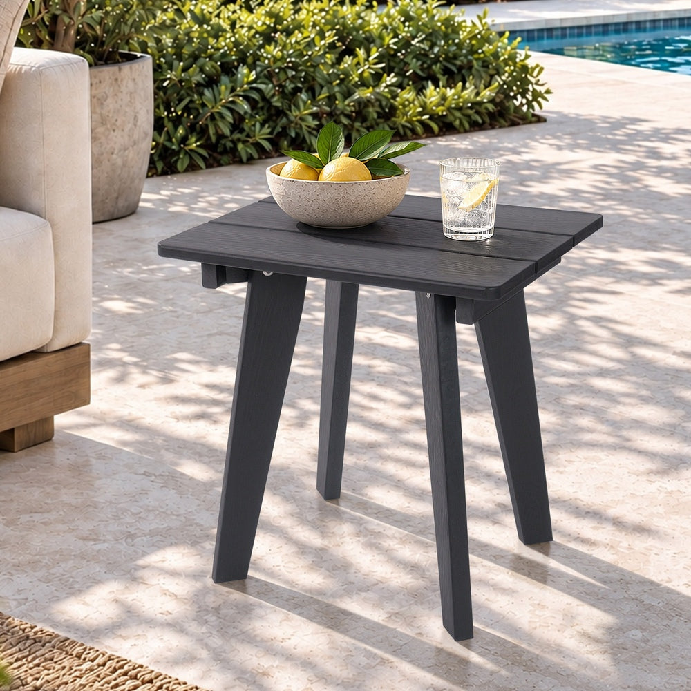 Black table, rear view