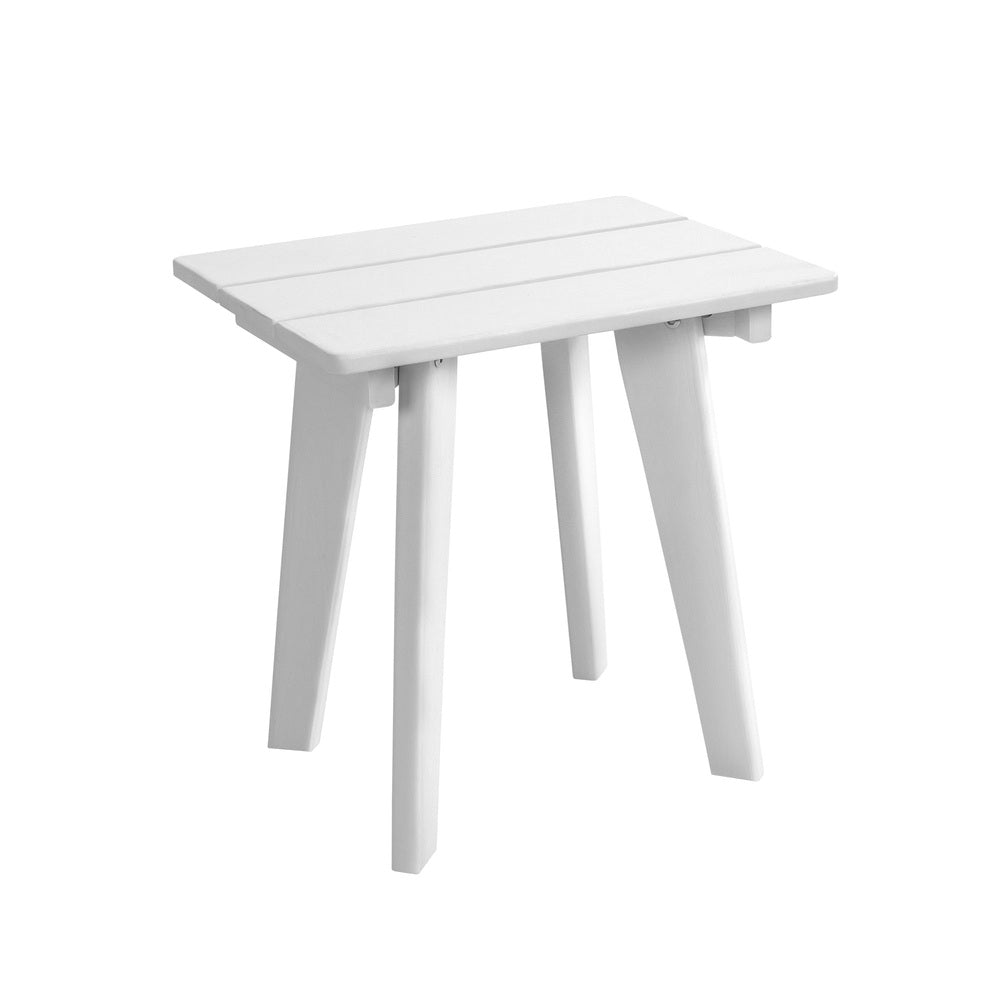 Outdoor Side Table White HDPE