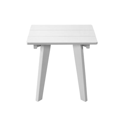 Outdoor Side Table White HDPE