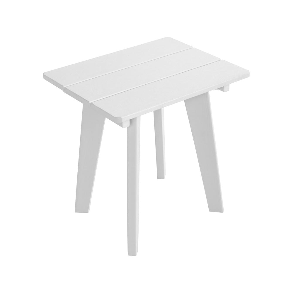 Outdoor Side Table White HDPE