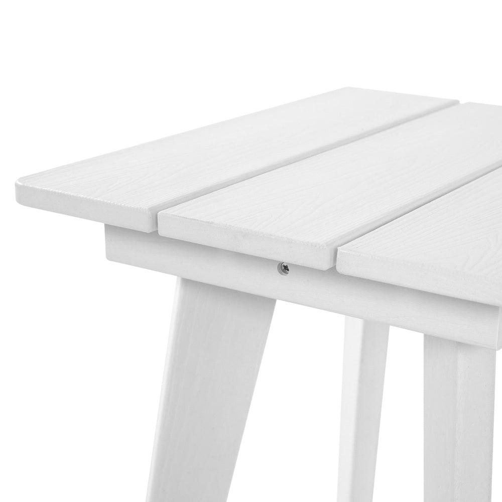 Outdoor Side Table White HDPE