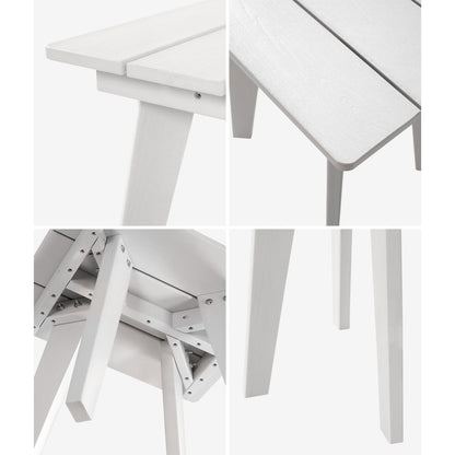Outdoor Side Table White HDPE