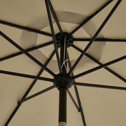 Outdoor Umbrella 3M Beige Shade 300x300x247cm