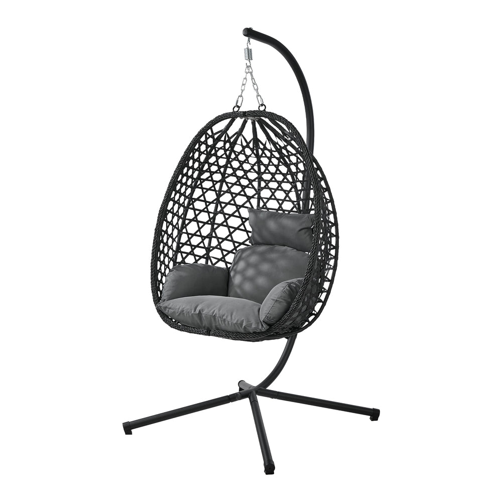 Outdoor Egg Chair Black 94x99x196cm