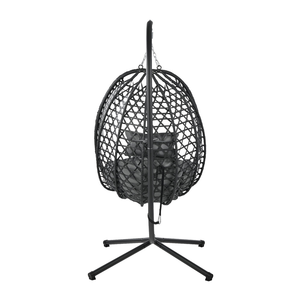 Outdoor Egg Chair Black 94x99x196cm