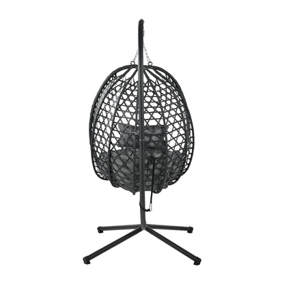 Outdoor Egg Chair Black 94x99x196cm