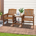 Wooden Garden Bench Chair & Table Loveseat Outdoor Furniture Patio