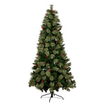 2.3m Bristle Berry Multicolour Pre-Lit Christmas Tree with 1116 Tips