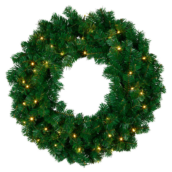  61cm Chadwick LED Christmas Wreath Front Door Holiday Decoration Ornament