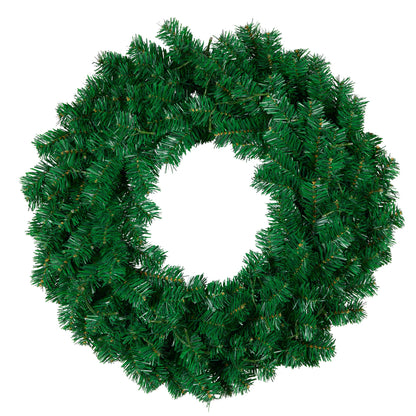 Green Pre-Lit Christmas Wreath - 61cm