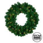 61cm Chadwick LED Christmas Wreath Front Door Holiday Decoration Ornament