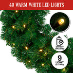 61cm Chadwick LED Christmas Wreath Front Door Holiday Decoration Ornament