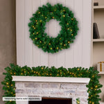 61cm Chadwick LED Christmas Wreath Front Door Holiday Decoration Ornament