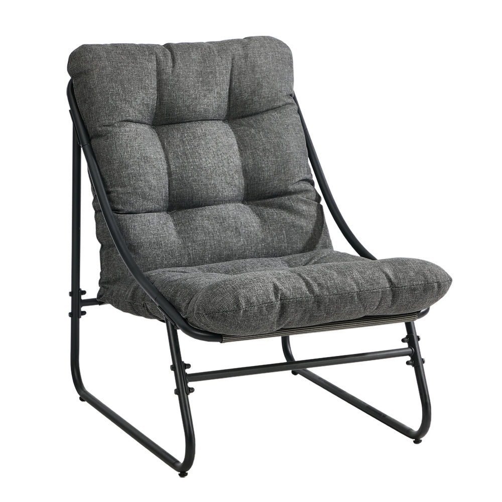 Outdoor Patio Set Grey Fabric 54x54x39cm