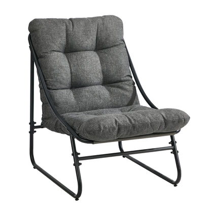 Outdoor Patio Set Grey Fabric 54x54x39cm