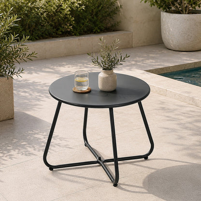 Outdoor Patio Set Grey Fabric 54x54x39cm