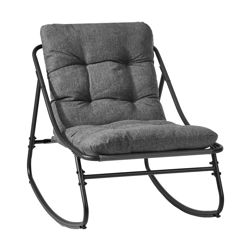 Outdoor Patio Rocking Chair Set Grey 54x54x39cm